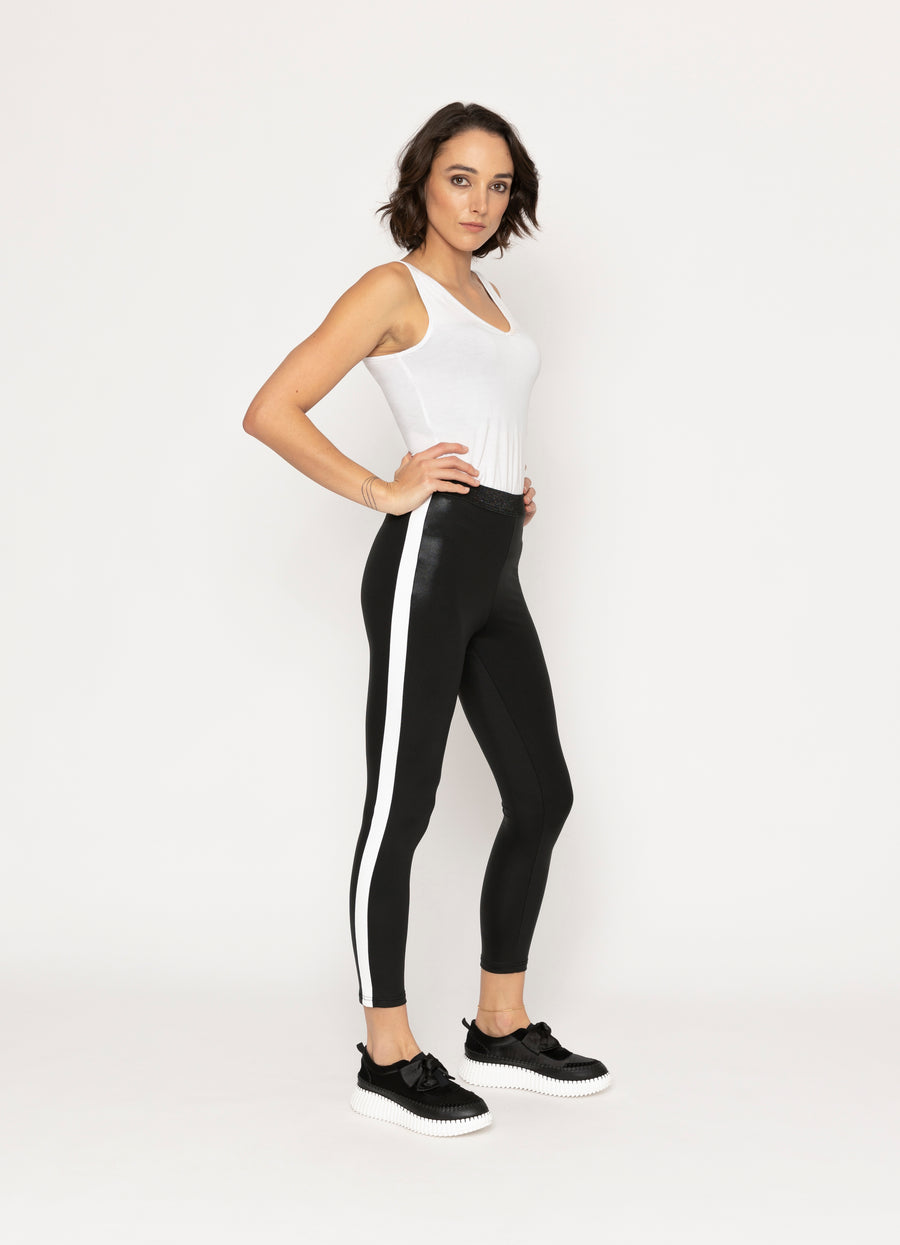 Uri Pant | Black + Winter White Trim | Blacklist