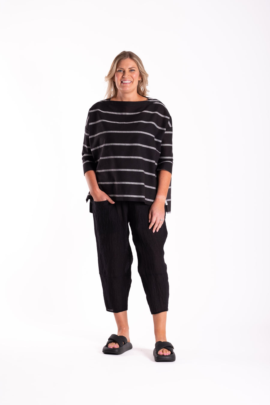 Slate Top | Inky Stripe | Deeanne Hobbs