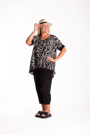 Leese Top | Black Tiger | Deeanne Hobbs