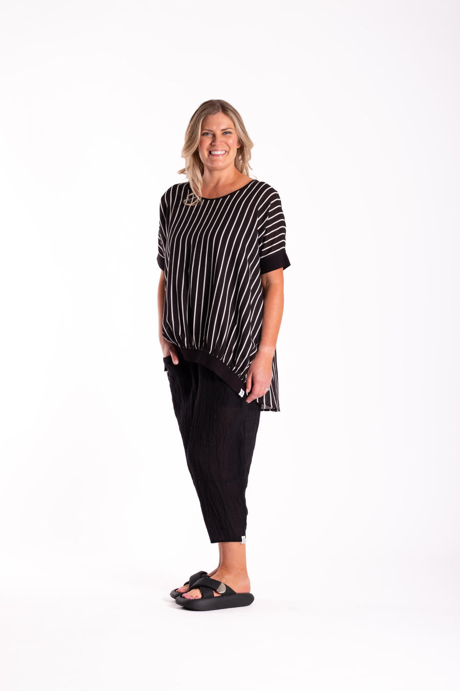 Leese Top | B/W Stripe | Deeanne Hobbs