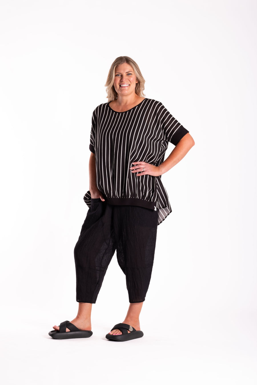 Leese Top | B/W Stripe | Deeanne Hobbs