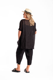 Leese Top | Black Linen | Deeanne Hobbs