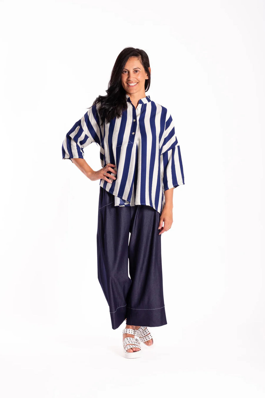 Phoenix Shirt | Jellicoe | Blue/White