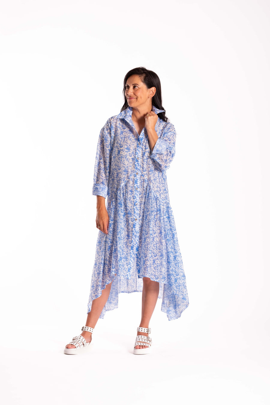 Empire Shirt Dress | French Blue | Jellicoe