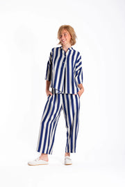 Jellicoe Wide Leg | Blue/White Stripe