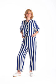 Jellicoe Wide Leg | Blue/White Stripe