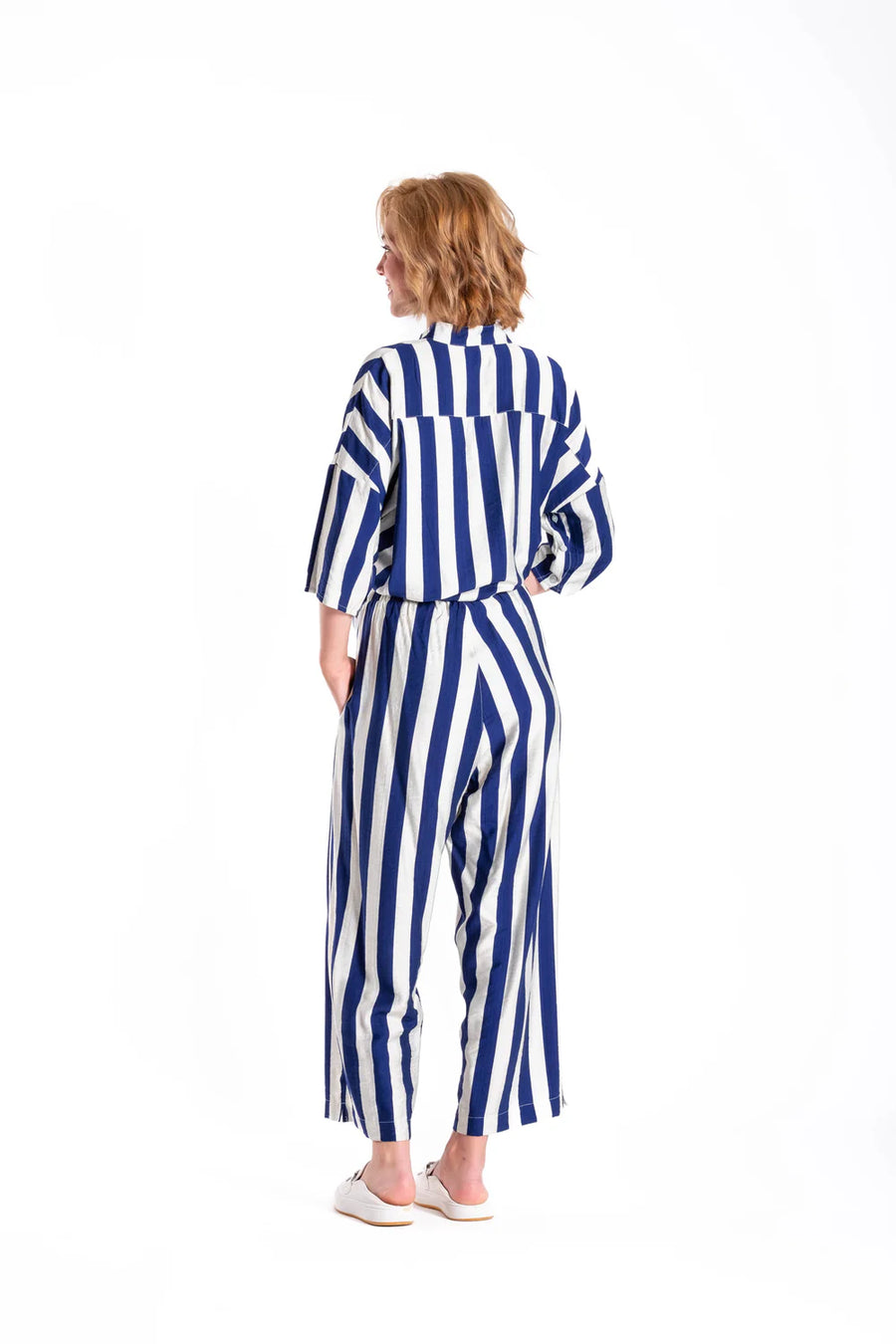 Jellicoe Wide Leg | Blue/White Stripe