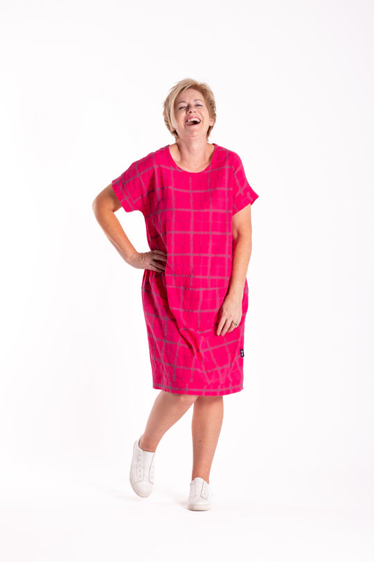 Skylar Dress | Pink Chq | Jellicoe
