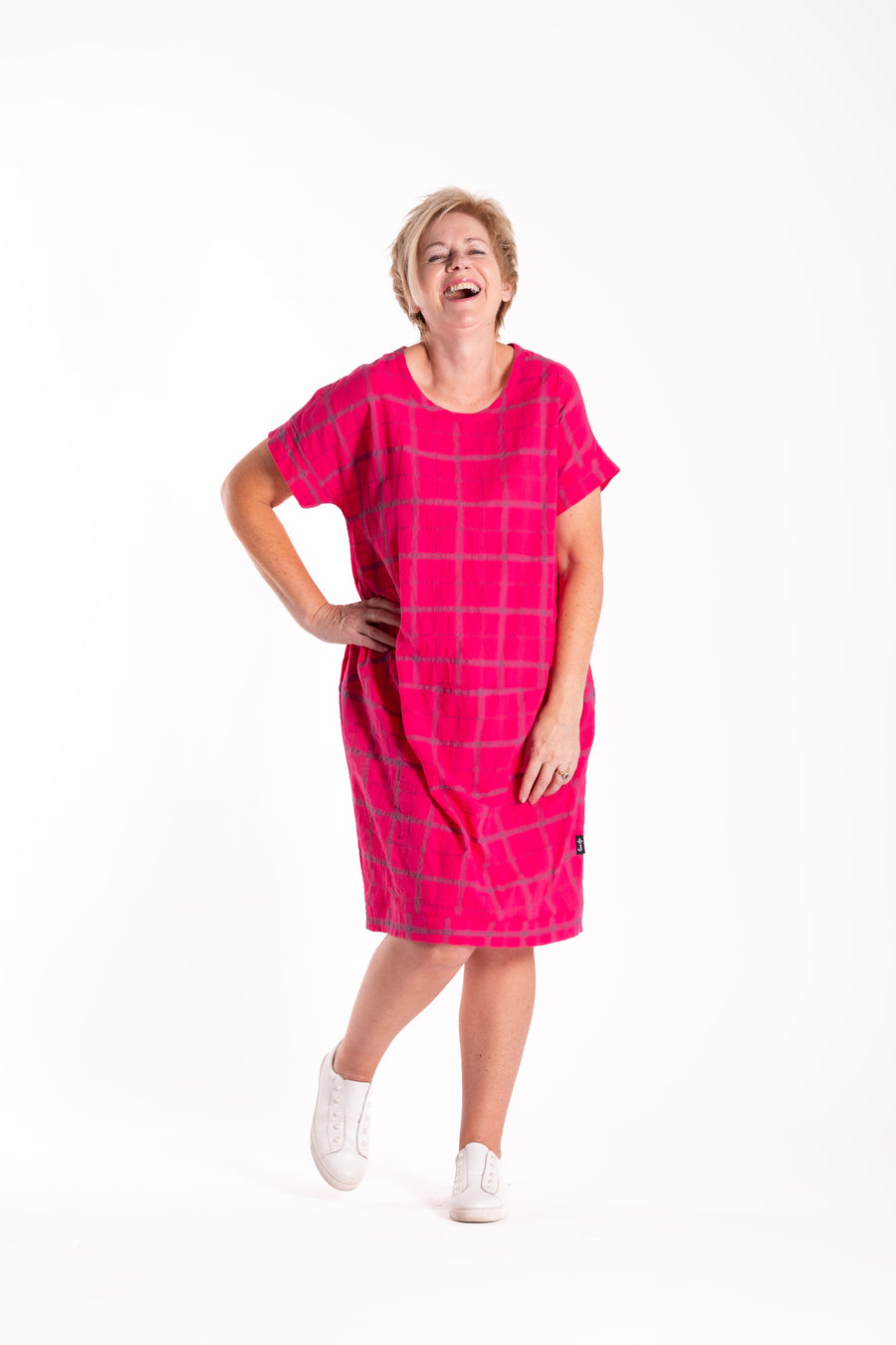 Skylar Dress | Pink Chq | Jellicoe