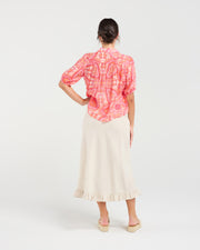 Darrell Gathered Shirt | Pink | Blackstone