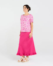Lydia Frill Top | Rose/Pink | Blackstone
