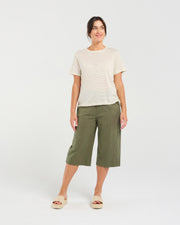 Suzette Linen Blend Tee | Blackstone