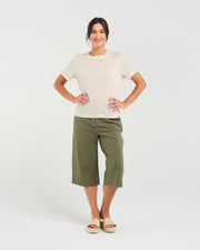 Suzette Linen Blend Tee | Blackstone