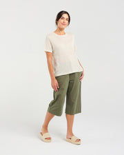 Suzette Linen Blend Tee | Blackstone