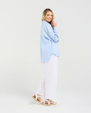 Agatha Linen Shirt | Ice | Blackstone