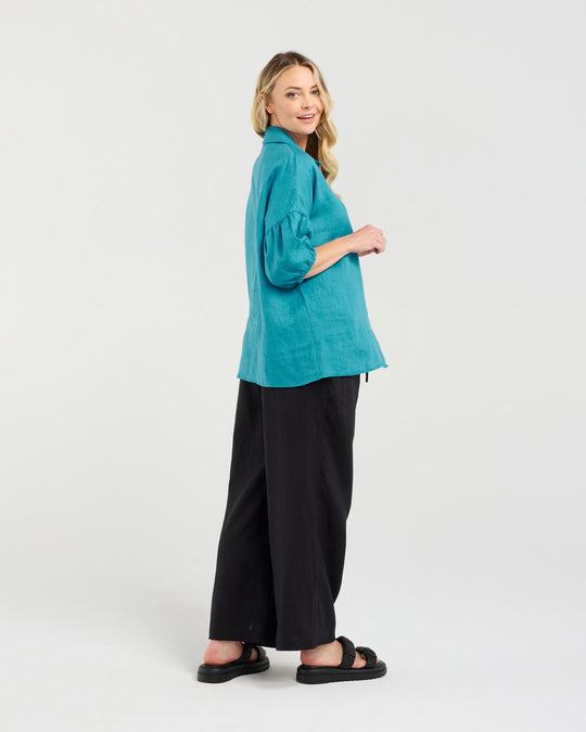 Romilly Puff Shirt | Blue | Blackstone