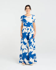 Juliana Tie Waist Jumpsuit | Blue | Blackstone