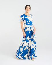 Juliana Tie Waist Jumpsuit | Blue | Blackstone