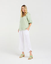 Justine Frill Blouse | Mint | Blackstone