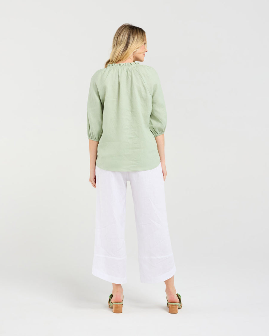 Justine Frill Blouse | Mint | Blackstone