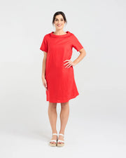 Natacha Linen Dress |Poppy Red | Blackstone
