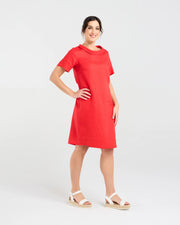 Natacha Linen Dress |Poppy Red | Blackstone