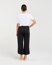 Arabella Petal Hem Pant | Black | Blackstone