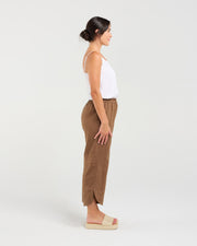 Arabella Petal Hem Pant | Pecan | Blackstone