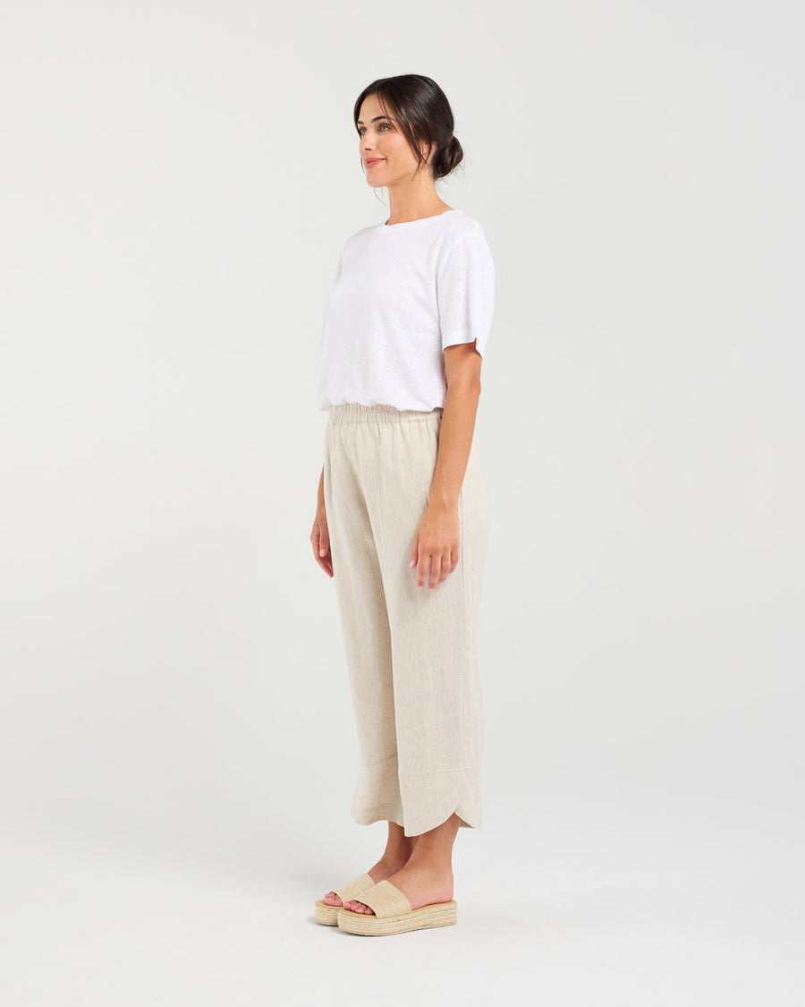 Arabella Petal Hem Pant | Summer Sand | Blackstone