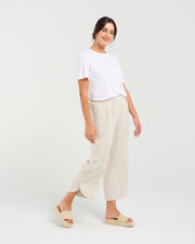 Arabella Petal Hem Pant | Summer Sand | Blackstone