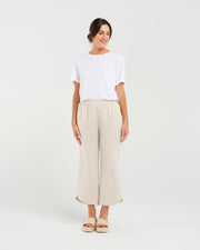 Arabella Petal Hem Pant | Summer Sand | Blackstone