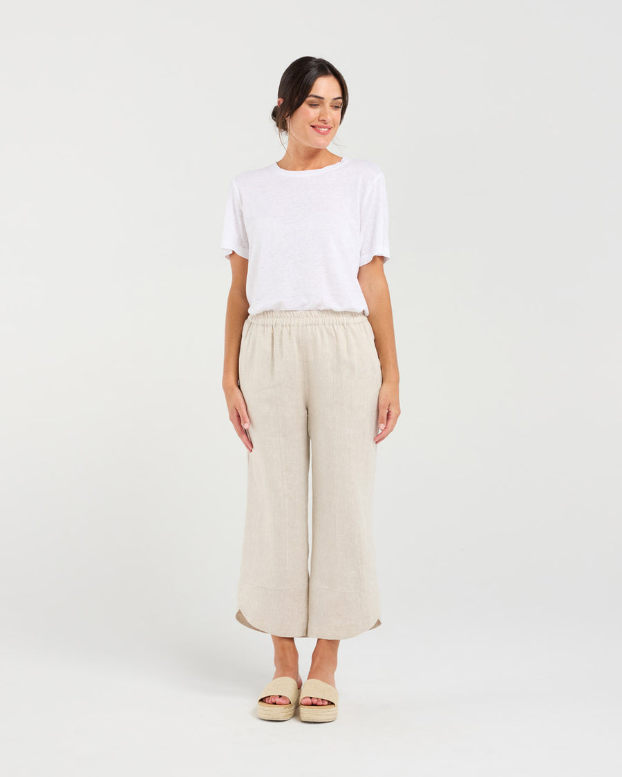 Arabella Petal Hem Pant | Summer Sand | Blackstone