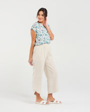 Arabella Petal Hem Pant | Summer Sand | Blackstone