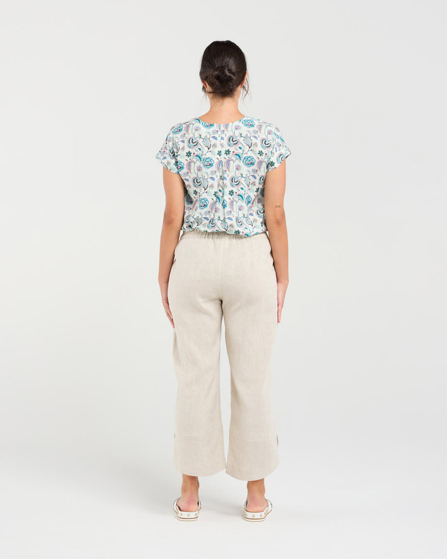 Arabella Petal Hem Pant | Summer Sand | Blackstone
