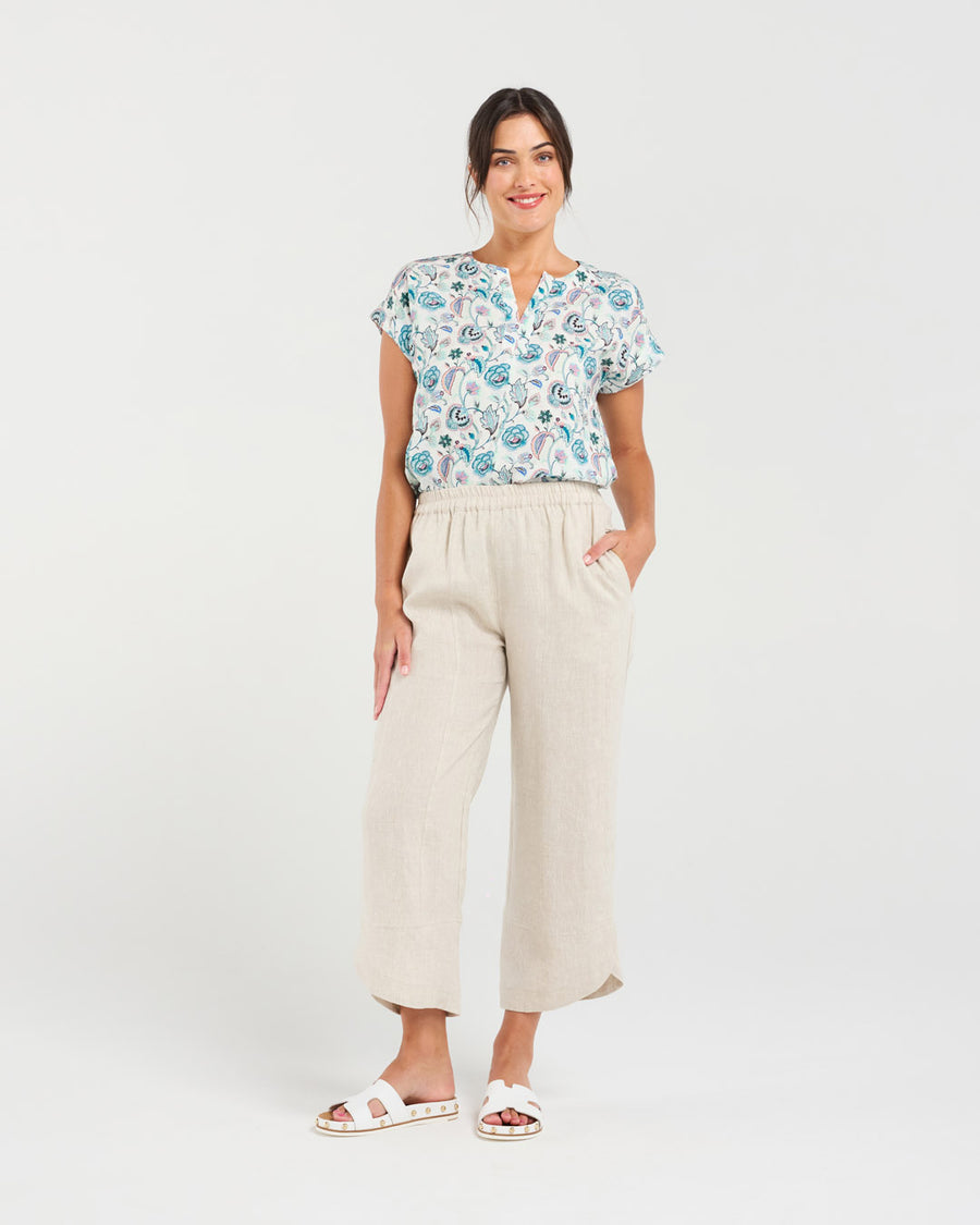 Arabella Petal Hem Pant | Summer Sand | Blackstone