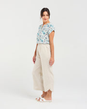 Arabella Petal Hem Pant | Summer Sand | Blackstone