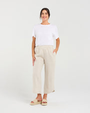 Arabella Petal Hem Pant | Summer Sand | Blackstone
