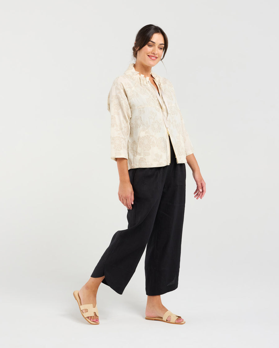 Jacquard Zip front Jacket | Blackstone