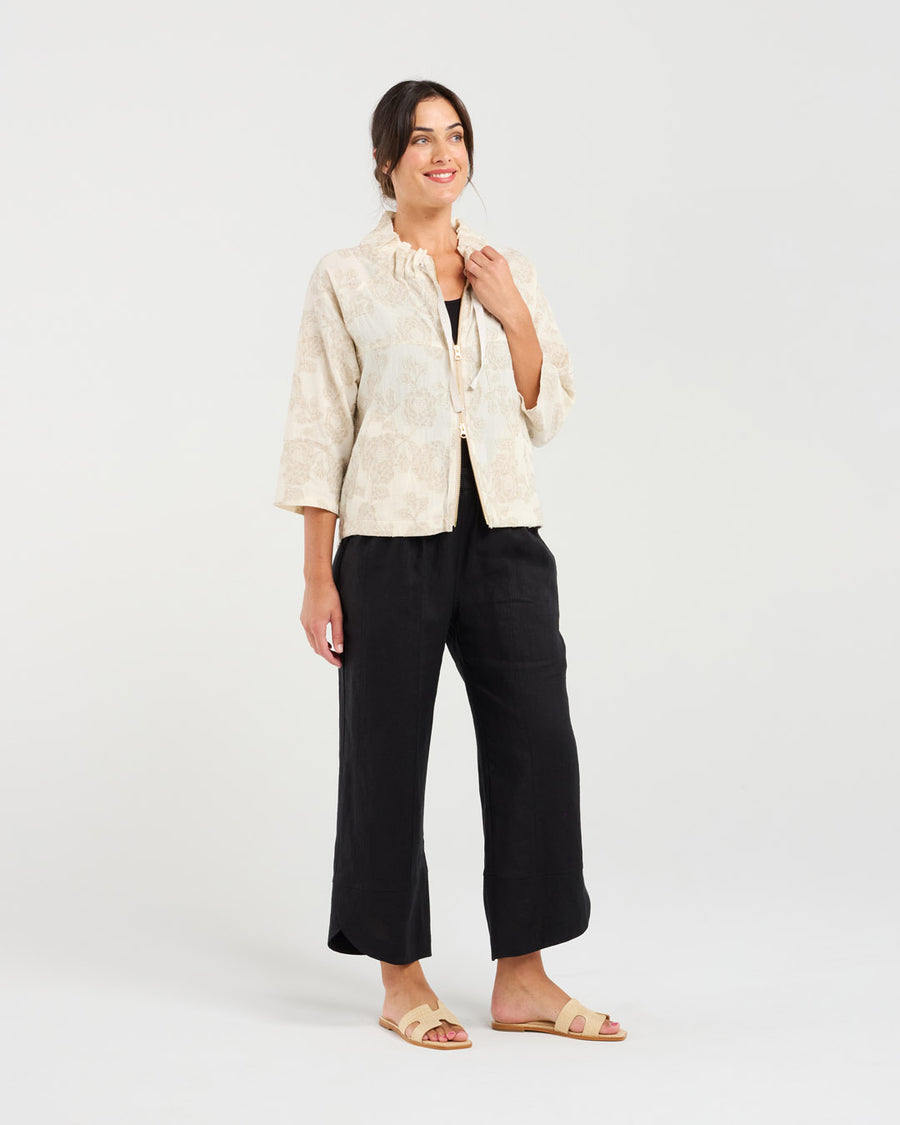 Jacquard Zip front Jacket | Blackstone