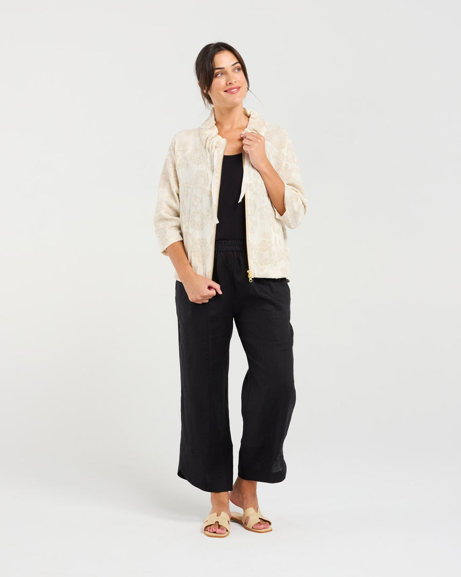 Jacquard Zip front Jacket | Blackstone