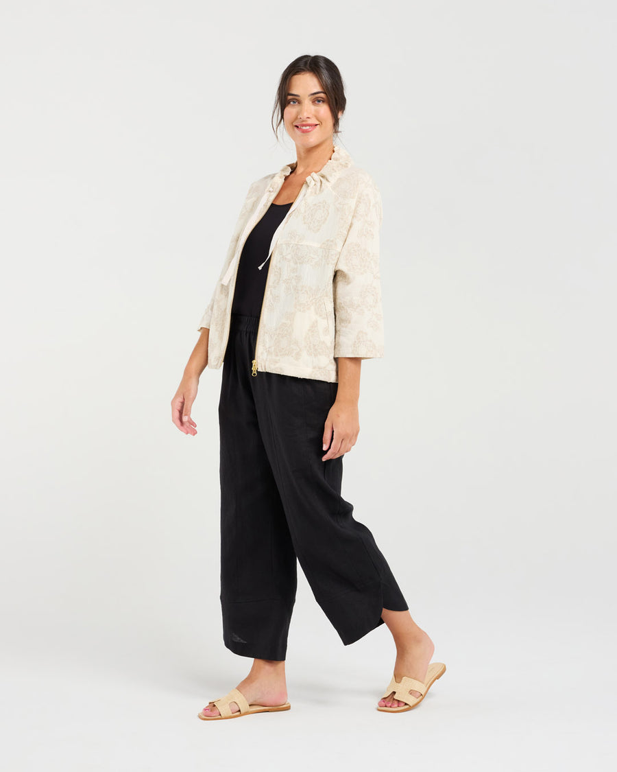 Jacquard Zip front Jacket | Blackstone