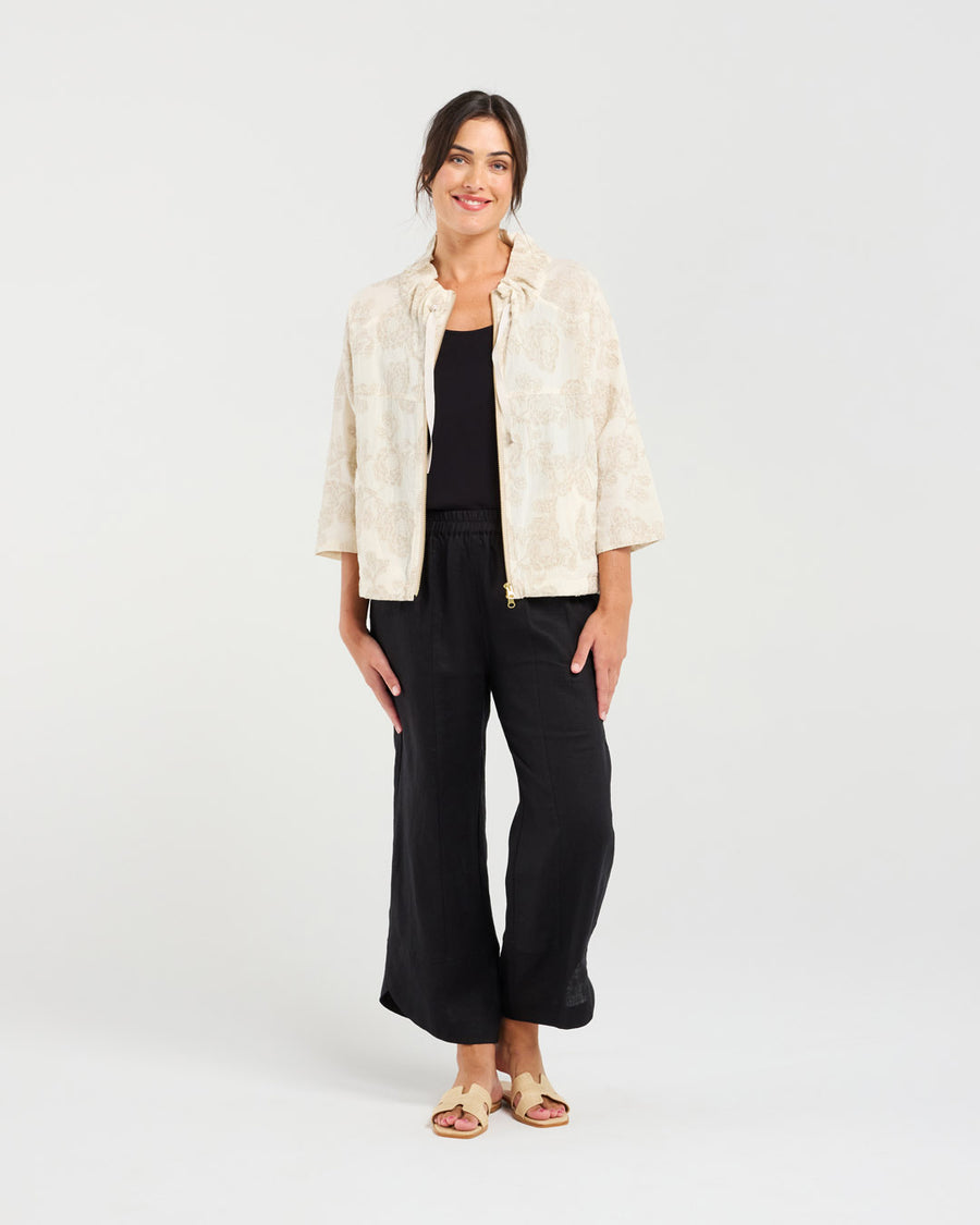 Jacquard Zip front Jacket | Blackstone