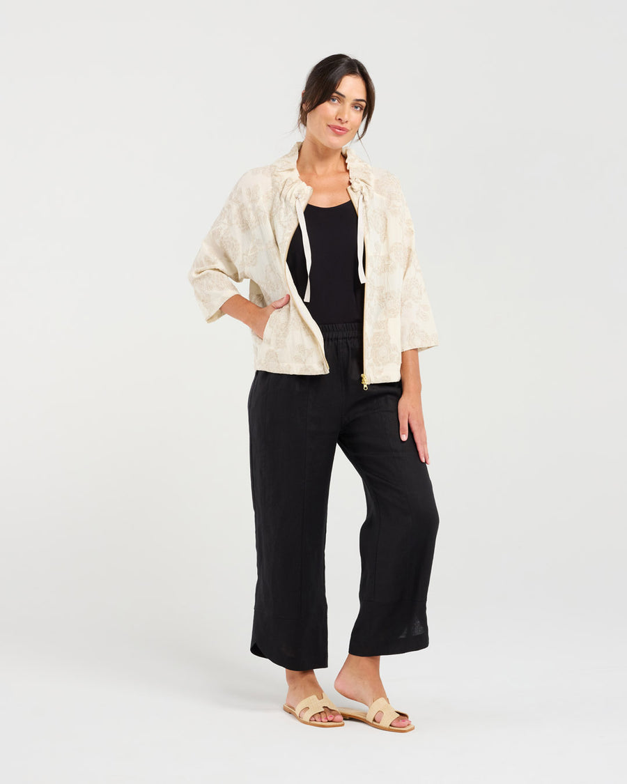 Jacquard Zip front Jacket | Blackstone