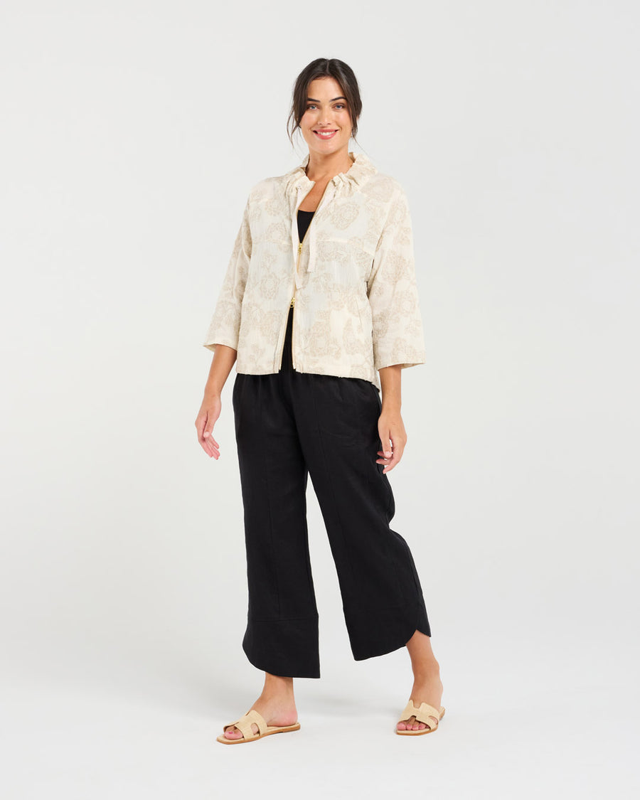 Jacquard Zip front Jacket | Blackstone