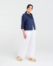 Victoria Gold Zip Jacket | Navy | Blackstone