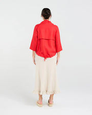 Victoria Gold Zip Jacket | Poppy Red | Blackstone