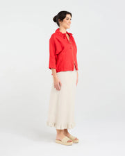 Victoria Gold Zip Jacket | Poppy Red | Blackstone