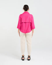 Victoria Gold Zip Jacket | Raspberry | Blackstone