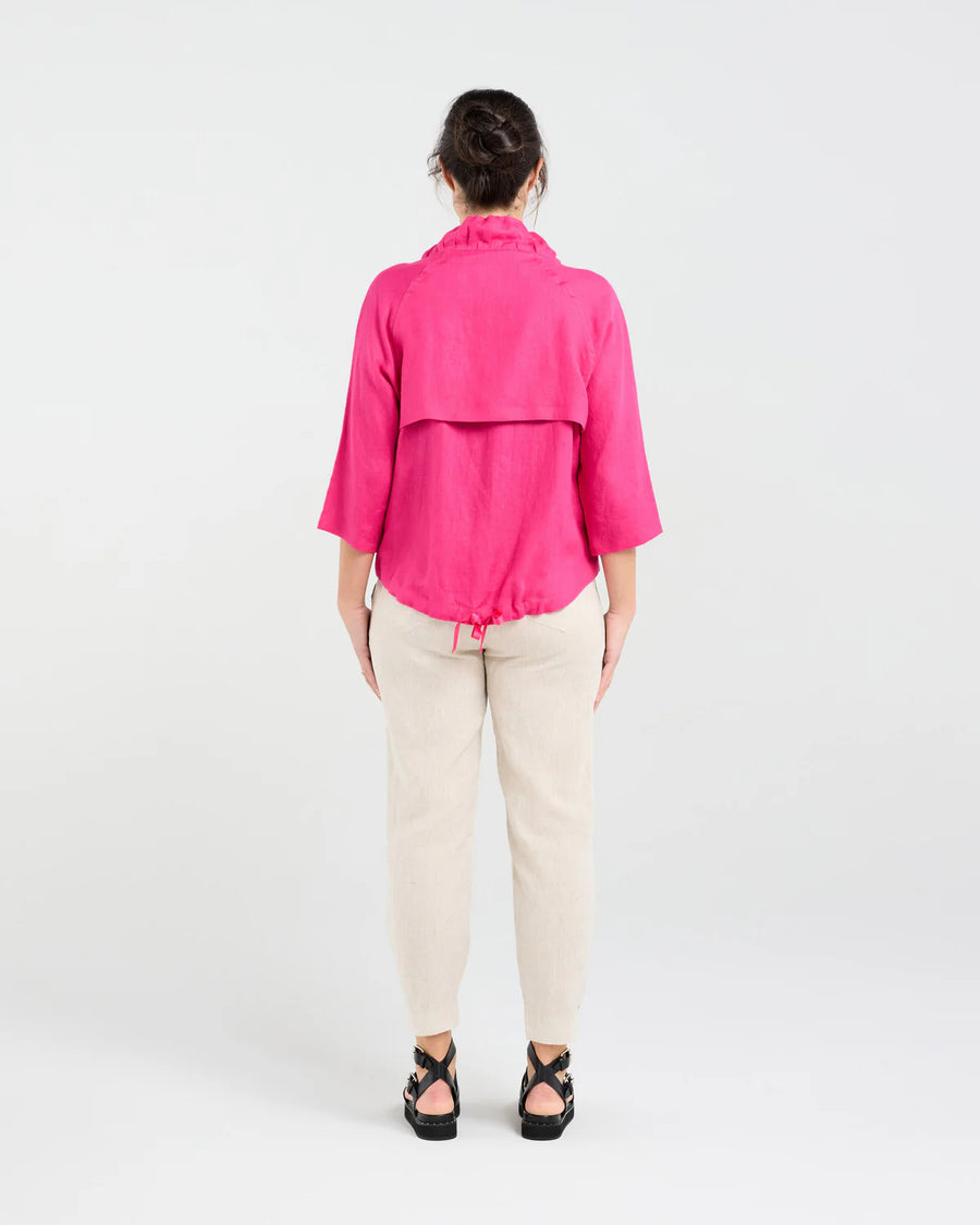 Victoria Gold Zip Jacket | Raspberry | Blackstone