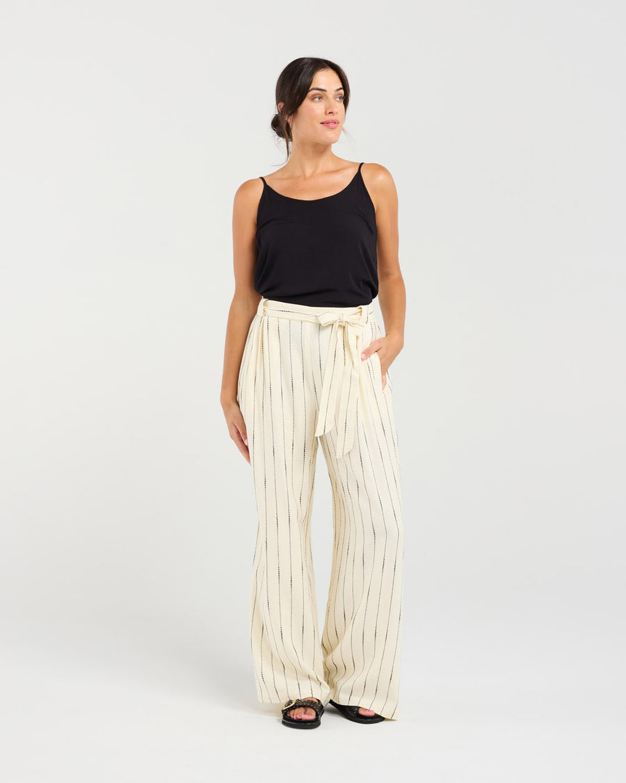 Annette Tie Waist Pant | Blackstone